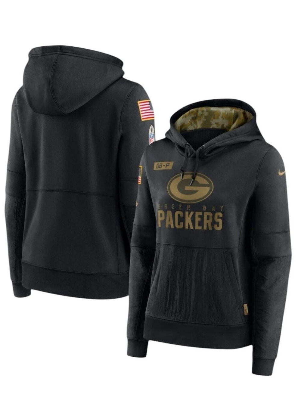NFL Green Bay Packers Nike Black Salute to Service Performance Pullover Hoodie - Picture 11 of 11